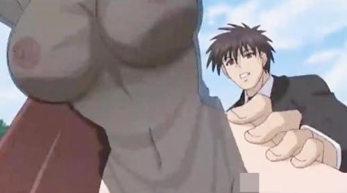 スケスケの巨乳美女が立ちバック連続ピストン！お墓の前で喘ぐお姉さん