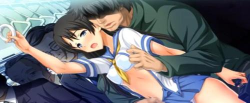 美少女JKが電車痴漢！満員電車の中でおっぱいやおマンコを弄られ快感に耐える女子校生