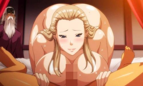 金髪爆乳人妻がパイズリフェラ！むっちり淫乱ボディの王妃が肉棒を吸い上げてしごく