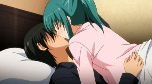 巨乳美少女JKがベッドの中に潜り込んでいた！キスされてからパンツずらしハメ