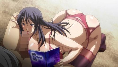 巨乳人妻がフェラの指南書を見ながら男根を舐めてご奉仕！ザーメンを顔射される女教師