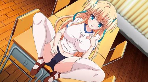 巨乳美少女JKが体操服着て着衣セックス！ブルマに穴開けられ中出し膣内射精