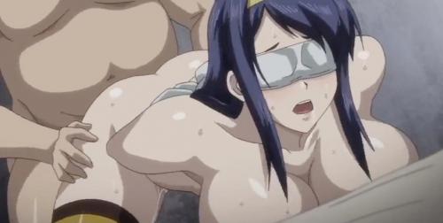 巨乳美少女がアナルセックス！目隠し拘束されて尻穴に男根を挿入連続ピストン！