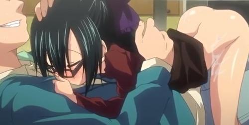 メガネのロリ美少女がおマンコを男根に擦り付けてから騎乗位で中出し膣内射精！