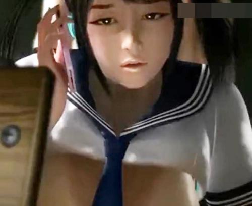 巨乳美少女JKが電話中にバックで連続ピストン！ザーメンは口で受け止める口内射精