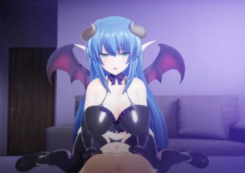 巨乳美女サキュバスが淫語囁きながら乳首弄ったりフル勃起した男根を手コキでザーメン絞り出す！