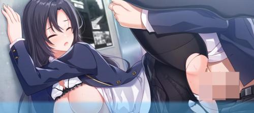 巨乳美少女JKが着衣セックス！黒パンスト破られパンツずらしハメされる