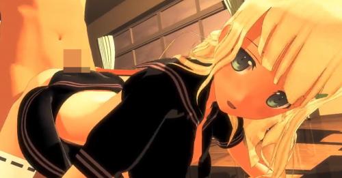 巨乳美少女JKが教室で着衣セックス！男根をお尻に擦り付けてから挿入連続ピストン！