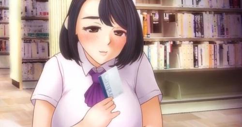 巨乳美少女JKが図書室で肉棒を手コキフェラ！