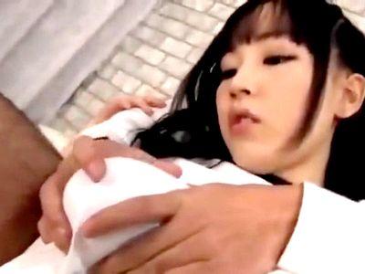 ぽっちゃり体操着のJKが淫乱痴女ビッチに肉厚パイコキ！からの高速手コキで責めまくりザーメン射精！