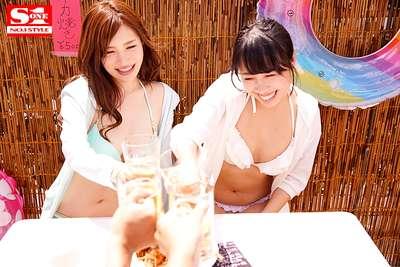 【素人ナンパ】色白で綺麗なお姉さんを海でナンパして相席居酒屋でパコッているシーンを隠し撮りカメラで盗撮！