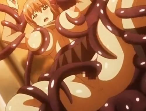 触手になすすべもなく犯されちゃうJK
