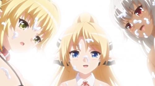 美少女エルフたちにパイズリと顔面騎乗されて暴発！