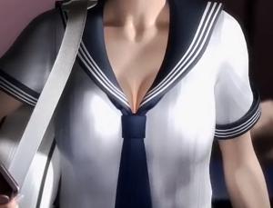 《3DCG》セーラー服から谷間が見えている変態JKを望み通り犯してあげる