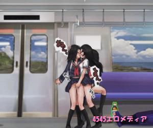 セーラー服姿のJKが電車内で濃厚レズセックスしてしたまう