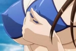 ビキニのサイズを間違えて大事なところが丸見えの美女と濃厚セックス！！