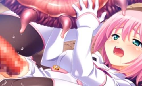 ロリ美少女が触手に捕らえられ極太の触手をぶち込まれる