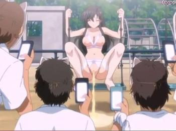 《鬼畜》男子生徒の前でおしっこ姿を公開させられる美少女生徒会長