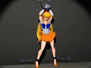 《3DCG×セーラームーン》気高いセーラーヴィーナスが拘束され肉便器にされてしまう！！