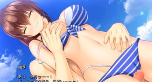 水着が似合うJKと、ビーチでこっそりらぶらぶえっち
