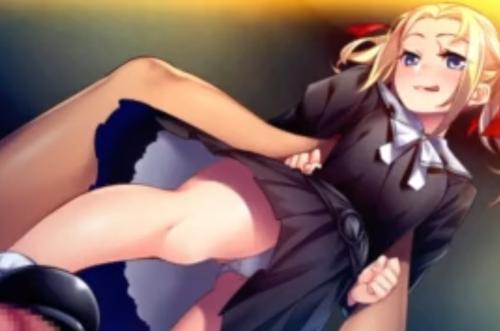 いたずらっ子みたいな表情でチンコを踏みつける美少女