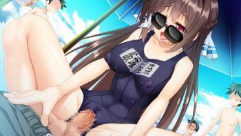 元気を補給するにはSEXをする！？みんなの前でもお構いなしにえっちしちゃう巨乳スク水少女