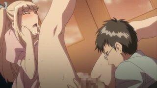 色白巨乳JKが愛液ダラダラのおまんこを先生に愛撫させてしまう