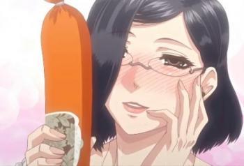 立派なソーセージを見てうっとりした表情を浮かべる末期の女性ｗｗｗｗｗ