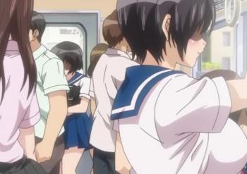 《ハーレム》大きすぎるおっぱいで制服パツパツなJKと電車内で濃厚セックス出来る