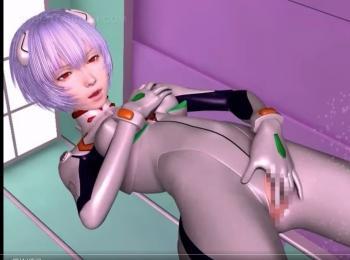《3DCG》レイがプラグスーツのままオナニーして大量潮吹きしまくる！！