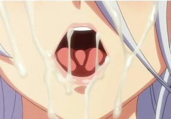 銀髪美女の小さなお口にねっとりザーメンを大量にぶっかけ！！