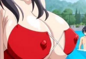 プールでエッチなビキニを来たお姉さんがいたので本能のままにセックスをしてみた