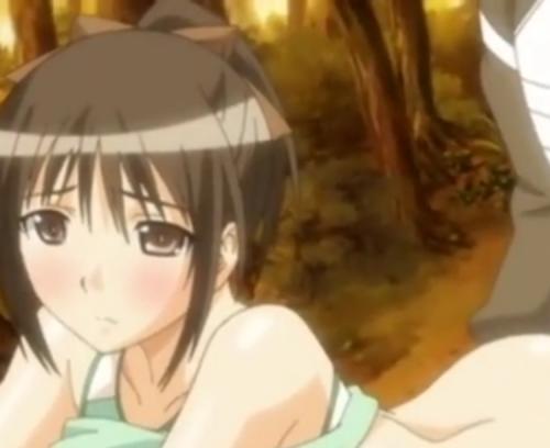 テニス部員の女子と外で隠れながらセックス