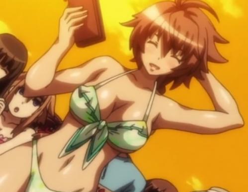 地球の海で慰安旅行をする悪の組織。そして開放的な気分でエッチする幹部