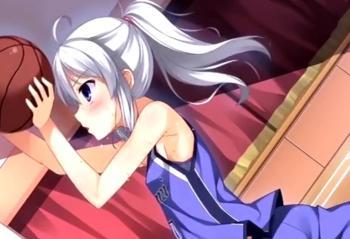 バスケのユニフォームからポロリしてしまいそうなロリ体型娘と仲良しセックス！！