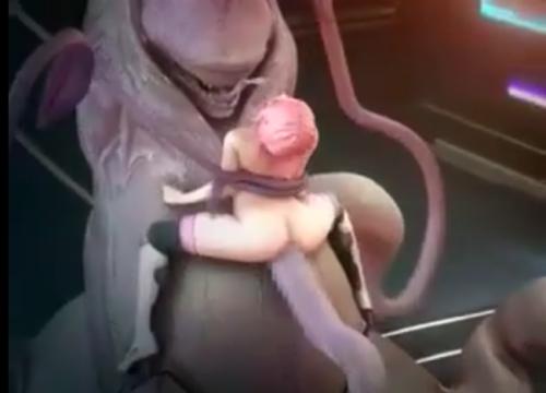 デカパイ美女が触手にレイプされて快楽地獄から抜け出せない！