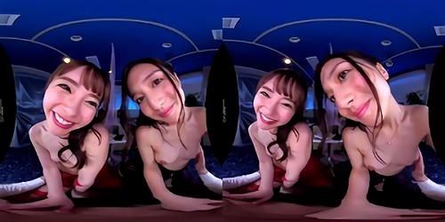 『企画』【VR史上、最も豪華な共演作ここに誕生！】SODstar大集合の『アルティメットのおっパブ店がオープンしました！』完全逆3P接客で！