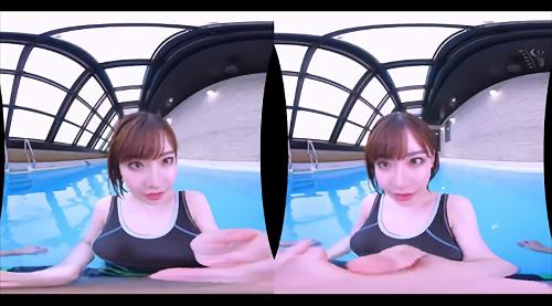 『騎乗位』プール監視員お姉さんって面倒見がイイからベロ接吻しても怒らなそう…それどころか絶対情慾も強いハズ！そんな身一方的な妄想をVR化しま！