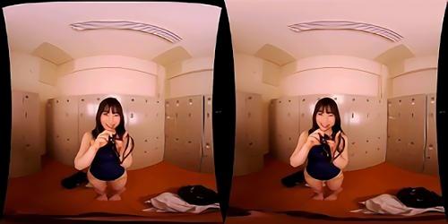 『vr』水泳部の先輩女子が競泳水着＆歪曲水着で、部室で、教室でバレないように、手コキにフェラ、そしてHを要求、夢中フェラ＆顔騎でイキまくる！