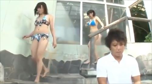 『スパリゾート』若い女性に大人気のスパリゾートで見つけたウブそうな巨乳スイムウェア娘がターゲット！清掃員に成り済まし堂々と近づいてこっそり痴〇スタ！
