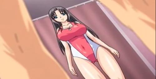 競泳水着のムチムチ美女とシャワー室で濃厚えっち❤