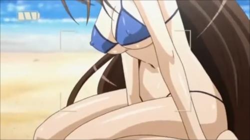 水着の清楚系美女が興奮して浮き出る乳首やクリトリスを刺激し出す♡