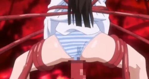 もう、だめぇぇぇ～！！美少女が化物の触手に2穴責めされお腹がパンパンになるまでザーメンを注入される