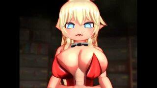 【3Dエロアニメ】爆乳美少女サキュバスにまるでパイズリされた気分！！！エヘヘ
