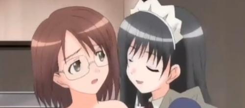 メガネっ娘と美少女メイドのエッチな百合プレイが良いですなぁ～❤