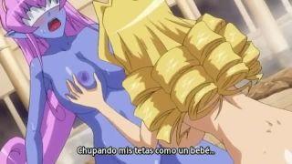 青色のモンスターを捕まえてレズセックス！