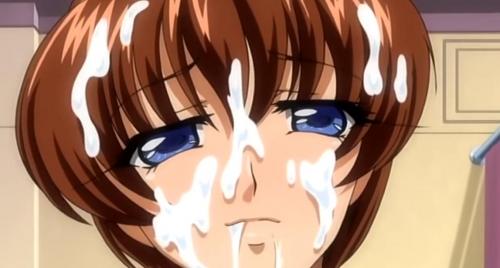 ショートヘアのお姉さんがどろっどろのザーメンぶっかけられる！