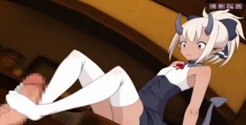 ロ●サキュバスちゃんの足コキ奉仕が堪らんｗｗ