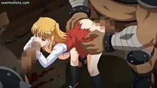 ツインテールの少女が腕くらい太いチンコをフェラしながら挿入される！