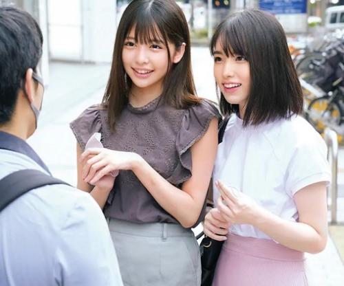 『童貞さん…ですか？』逆ナンパした童貞君を筆おろししたら100万円！？ハーレム３Pで中出しさせちゃいました！？